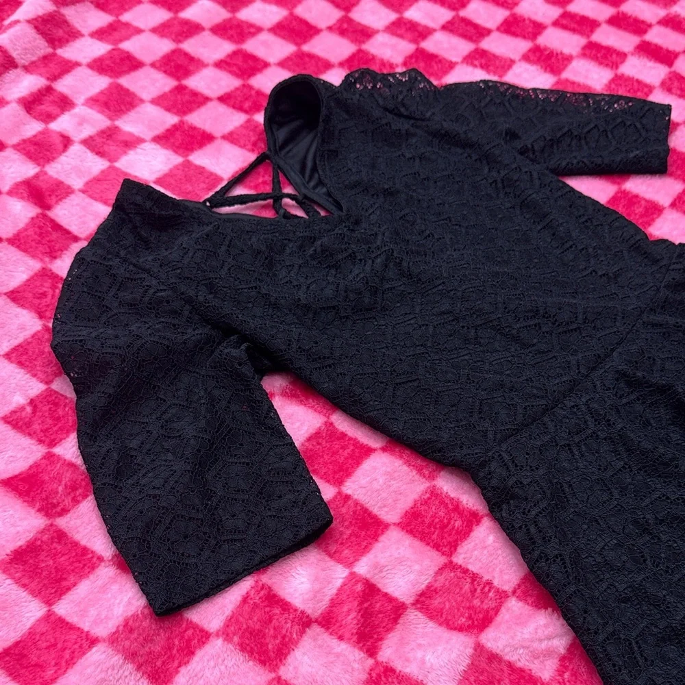 love, Fire Black Women’s Elegant Textured Dress - Picture 3 of 5